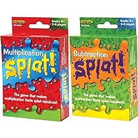 Teacher Created Resources Math Splat Multiplication and Subtraction Card Games Grades 2+