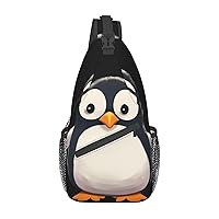 Sling Bag for Women Men Cute Penguin Cross Chest Bag Diagonally Casual Fashion Travel Hiking Daypack