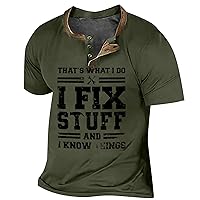 Mens T-Shirts Vintage 3D Printing Street Casual Short Sleeve Button Down Printed Clothing Basic Tee Tops