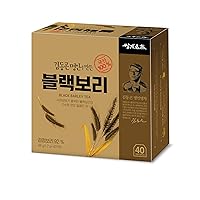 Ssanggye Black Barley Tea 1.2g x 40 Tea Bags, Premium Korean Herbal Tea Hot Cold Grain Soft Deep Nutty Taste Teabag Loose Leaf 4 Seasons Made in Korea