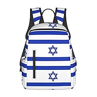 Israeli flag print Lightweight Laptop Backpack Travel Daypack Bookbag for Women Men for Travel Work