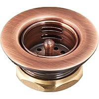Westbrass D220-11 Midget Duo Bar and Laundry Sink Drain Assembly with Post Style Strainer Grid Cover, Antique Copper