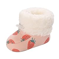 Winter Children Baby Boots For Boys And Girls High Top Cotton Wool Warm And Comfortable Cute Cartoon Kid Shoes Girl