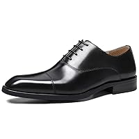Men's Genuine Leather Lace-up Plain Toe Oxfords Shoes Derby Dress Classic Business