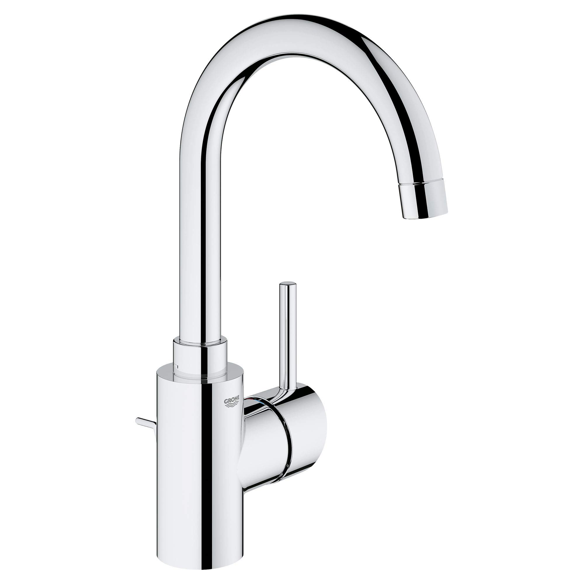 GROHE 32138002 Concetto Single-Handle Bathroom Sink Faucet, Brass, Starlight Chrome (1.2 GPM), Large