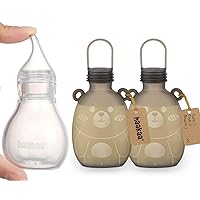 haakaa Silicone Baby Nasal Aspirator |Nose Cleaner & Happii Bear Silicone Breast Milk Storage Bag No Spill Set