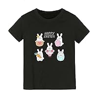 Toddler Baby Girl T Shirts Short Sleeve Tee Shirts Easter Baby Bunny Tshirt Easter Cute Tops for Teen