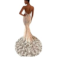 Beach Spaghetti Strap Lace Corset Mermaid Bridal Gowns Train Long Wedding Dresses for Bride 2021