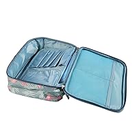 Toiletry Kit Women Jewelry Makeup Organizer Cosmetic Case Travel Organiser Carry Case Portable Cube Purse (Flamingo), Multi, Travel Accessories