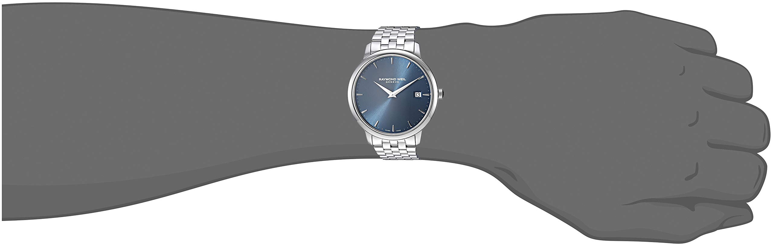 RAYMOND WEIL Men's 5588-ST-50001 Toccata Analog Display Quartz Silver Watch