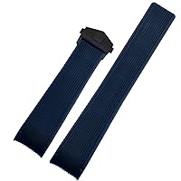 Rubber Watchband For TAG WAY201A/WAY211A 300|500 Wrist Strap 21mm 22mm Arc End Black Blue Watch Band With Folding Buckle
