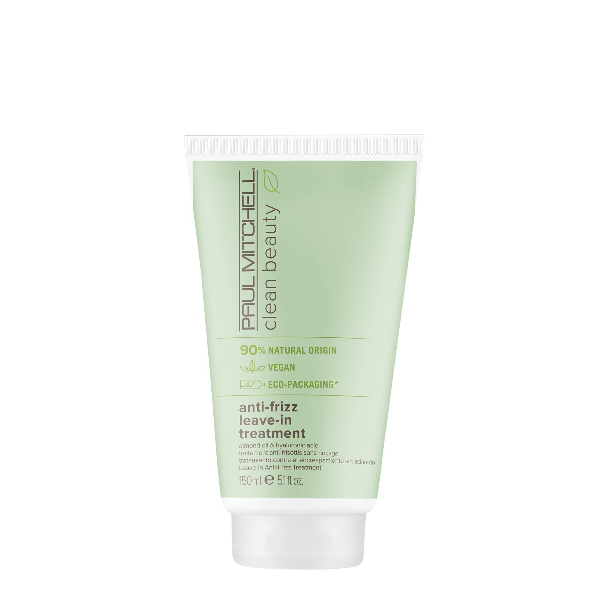 Paul Mitchell Clean Beauty Anti-Frizz Leave-In Treatment, Leave-In Conditioner, Anti-Humidity, For Textured, Frizz-Prone Hair