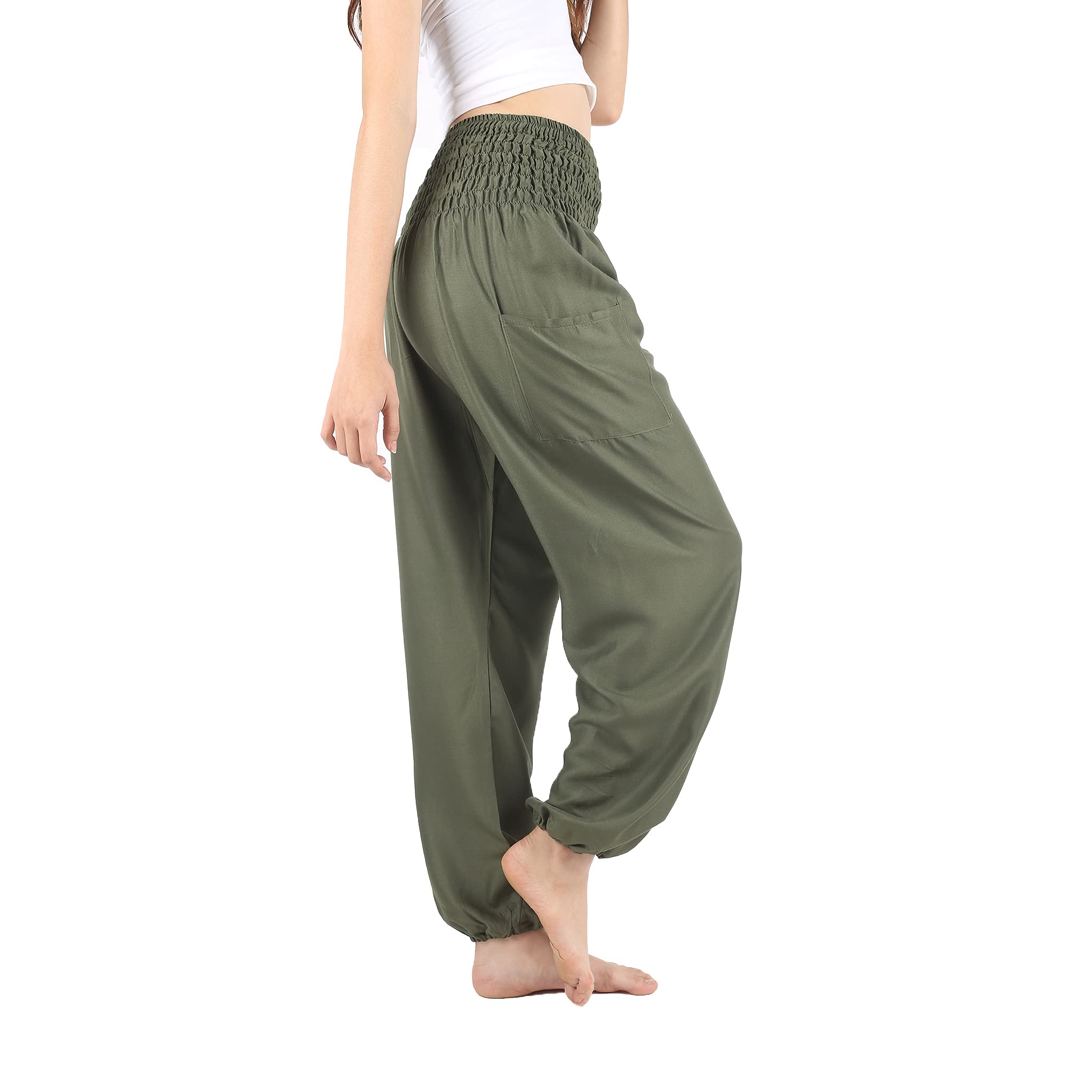 2 in 1 Maxi Harem Pants and Jumpsuit with Lotus Flower Motif – likemary