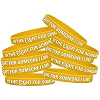In the Fight for Someone I Love Silicone Wristband for Cancer & Cause Awareness (10 Pack)