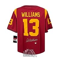 Caleb Williams Autographed USC Red Nike Football Jersey - Fanatics - Autographed College Jerseys