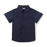 Boys' Button Down Short Sleeve Fishing Shirt Quick-Dry UV Sun Protection Outdoor Tops