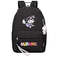 Lightweight Kuromi Graphic Knapsack Large Travel Rucksack Waterproof Outdoor Daypack-Sturdy Backpack for Daily Life