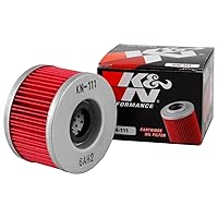 K&N Motorcycle Oil Filter: High Performance, Premium, Designed to be used with Synthetic or Conventional Oils: Fits Select Honda Vehicles, KN-111