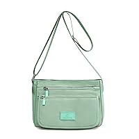 Oichy Anti Thief Crossbody Bag for Women Multi Pocket Shoulder Bag Casual Nylon Purse Handbag Lightweight Travel Purse
