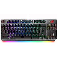 ASUS RGB Mechanical Gaming Keyboard - ROG Strix Scope TKL | Cherry MX Brown Switches | 2X Wider Ctrl Key for FPS Precision | Gaming Keyboard for PC (Renewed)