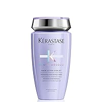 Kerastase Blond Absolu Ultra-Violet Purple Shampoo | For Lightened, Highlighted and Grey Hair | Neutralizes Brassy and Yellow Undertones | Hydrates and Protects | With Hyaluronic Acid | 8.5 Fl Oz