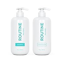 Shampoo and Conditioner Set for Stronger Hair - Vegan, All Natural Biotin Shampoo with Nourishing Oils and Vitamins - Wildflower & Jasmine 14oz (Pack of 2)