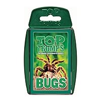 Top Trumps Bugs Classic Card Game, learn facts about the Black Widow, furry Tarantula, Praying Mantis and the Ladybird in this educational pack, gift and toy for boys and girls aged 6 plus