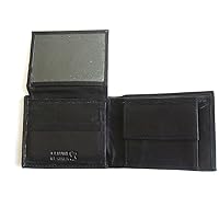 Bifold Dark Black Leather Wallet