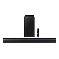 HW-C450 2.1ch Soundbar w/DTS Virtual X, Subwoofer Included, Bass Boost, Adaptive Sound Lite, Game Mode, Bluetooth, Wireless Surround Sound Compatible (Newest Model),Black