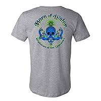 Born of Water Men's Pineapple Octopus Skull Scuba Diving T-Shirt