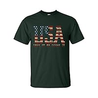 Patriot Pride Collection USA Flag Love It or Leave It Short Sleeve T-Shirt