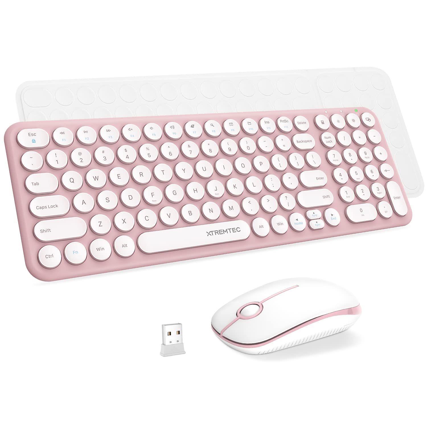 Wireless Keyboard and Mouse Combo XTREMTEC Pink Cute Keyboard là sản phẩm đồng hành tuyệt vời cho những ai yêu thích màu hồng và những sản phẩm đáng yêu. Với thiết kế nhỏ gọn và kết nối không dây thông qua Bluetooth, sản phẩm này sẽ mang lại sự tiện lợi và tiết kiệm không gian cho người sử dụng.