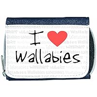 I Love Heart Wallabies Denim Wallet