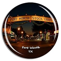 Fridge Magnet Fort Worth Stockyards Texas USA TX Travel Souvenir Collection for Gift Home Decoration Office Whiteboard