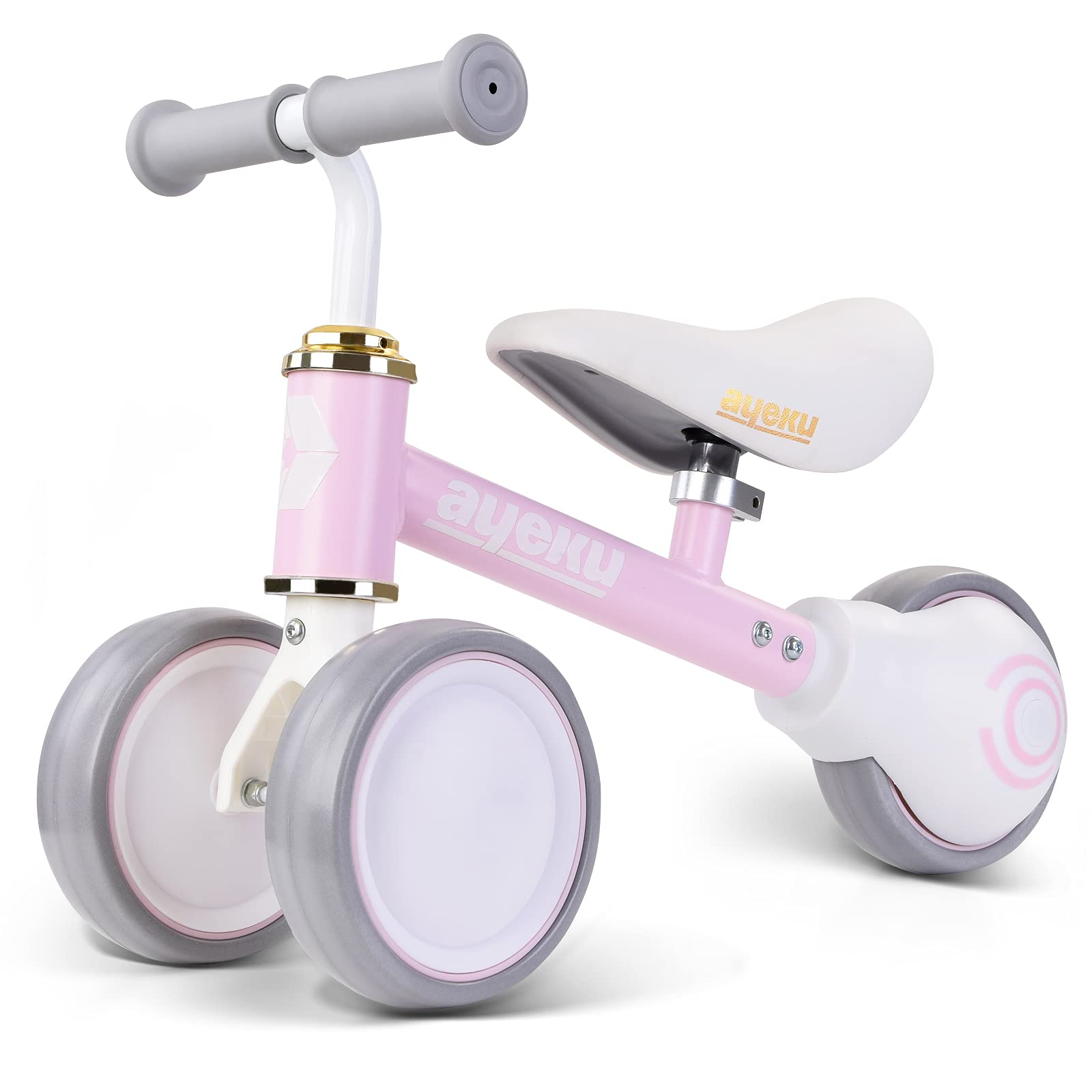 AyeKu Baby Balance Bike Cool Toys for 1 Years Old Girl Gifts 12-24 Month Toddler First Bikes Best Riding Toy 1st Birthday Gift (Pink)