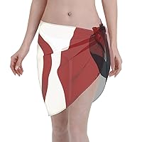 Flag Of The American Indian Movement Women Beach Sarong Swimsuit Cover Ups Bathing Suit Wrap Skirt Beach Wrap Bathing Bikini