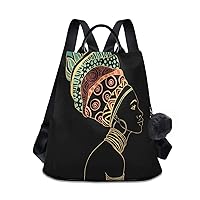 ALAZA Beautiful African Woman with Earring Outdoor Backpack Bags for Woman