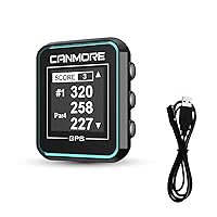 CANMORE HG300 Golf GPS (Turquoise) - (Bundle) + Another Charging Cable - Essential Golf Course Data and Score Sheet - Minimalist & User Friendly - 40,000+ Free Courses Worldwide and Growing