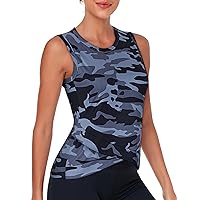 LURANEE Women's Workout Athletic Tank Tops Quick Dry Sun Protection Yoga Gym Crop Sleeveless Shirts