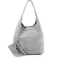 Women Real Suede Leather Shoulder Bag Light Weight Real Leather Hobo Bag
