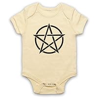 Unisex-Babys' Pentagram Occult Symbol Baby Grow