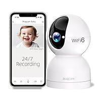 2K Security Camera for Baby Monitor Wifi 6, Pan/Tilt Indoor Cameras for Home Security, Indoor Camera with Motion Detection and Tracking, 2-way Talk, Color Night Vision,24/7 Cloud &SD, Works w/ Alexa