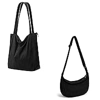 Small Sling Crossbody Bag for Women Men Trendy, Corduroy Tote Bag for Women,Tote Bag with Zipper