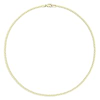 14K Gold 1.5mm Sparkle Chain Anklet (Yellow)