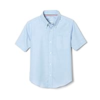 French Toast Boys' Short Sleeve Oxford Dress Shirt (Standard & Husky)