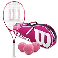 Wilson Serena Pro Lite Tennis Racquet Bundled with an Advantage II Tennis Bag and 1 Can of Pink Tennis Balls