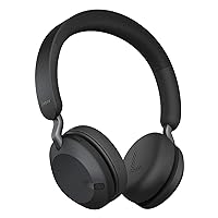 Jabra Elite 45h, Titanium Black – On-Ear Wireless Headphones with Up to 50 Hours of Battery Life, Superior Sound with Advanced 40mm Speakers – Compact, Foldable & Lightweight Design