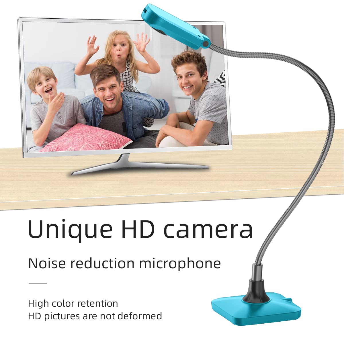 ZSEEWCAM Document Camera (Blue) Ultra High Definition 5MP USB Document Camera — Mac OS, Windows, Chromebook Compatible for Live Demo, Web Conferencing, Distance Learning, Remote Teaching,Scanner