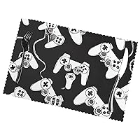 (Game Controller) Set of 6 Placemat, Holiday Banquet Kitchen Table Decoration Flower Mats, Waterproof, Easy to Clean, 12 X 18 Inches