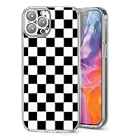 Phone Case Compatible with iPhone 11 Motion Edition Black Checkered Shockproof Soft Side Striped Phone Cover